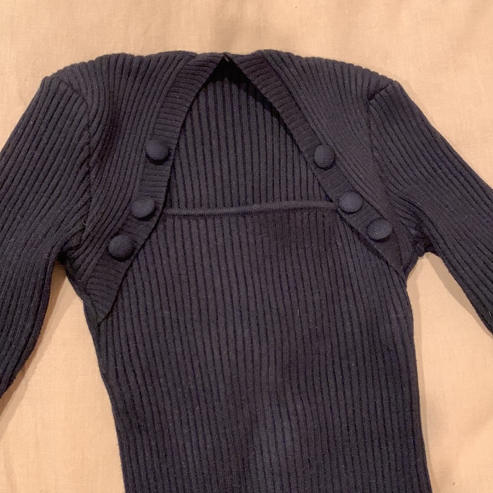 Black ribbed long sleeve shirt/sweater